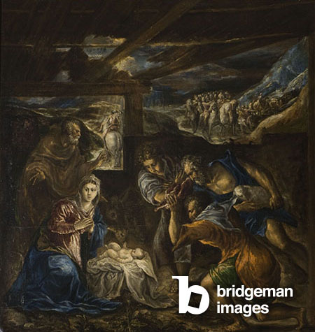 The Adoration of the Shepherds (oil on canvas), El Greco,  (Domenico Theotocopuli) (1541-1614) / Boughton House, Northamptonshire, UK / The Buccleuch Collections / Bridgeman Images