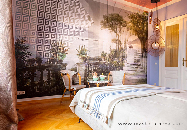 MasterPlan A, Bedroom Interior Custom Art Wallpaper