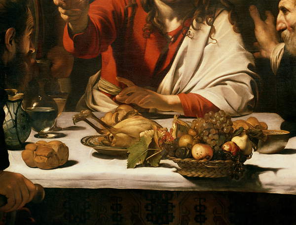 The Supper at Emmaus, 1601 (detail), Michelangelo Merisi da Caravaggio (1571-1610) / National Gallery, London, UK