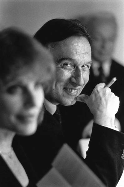 image of a smiling Claudio Abbado, Milan, Italy, 1992 (b/w photo) © Maria Mulas / Bridgeman Images