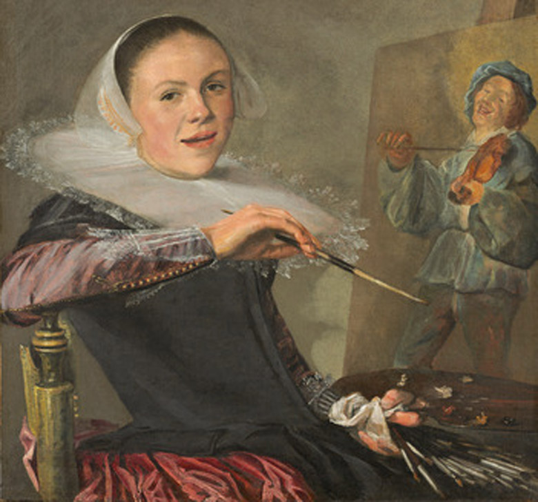 Self-Portrait, c. 1630 (oil on canvas), by Judith Leyster (1600-60) / National Gallery of Art, Washington DC, USA 