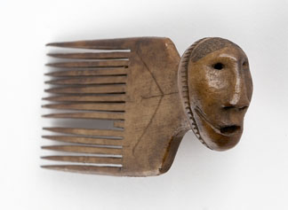 Comb with Human Head (antler) by Native American