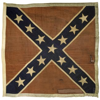 'Jeff Davis' Escort flag (textile) by American School, (19th century) Confederate Memorial Hall, New Orleans, Louisiana, USA/ Photo © Civil War Archive