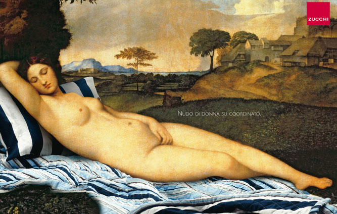 Giorgione's Sleeping Venus or... Zucchi's 'Nude women with co-ordinated bed set'