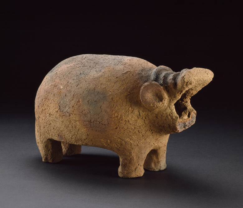 Figure of a walking hippopotamus, c.1880 BC (faience), Egyptian 12th Dynasty (1991-1786 BC)