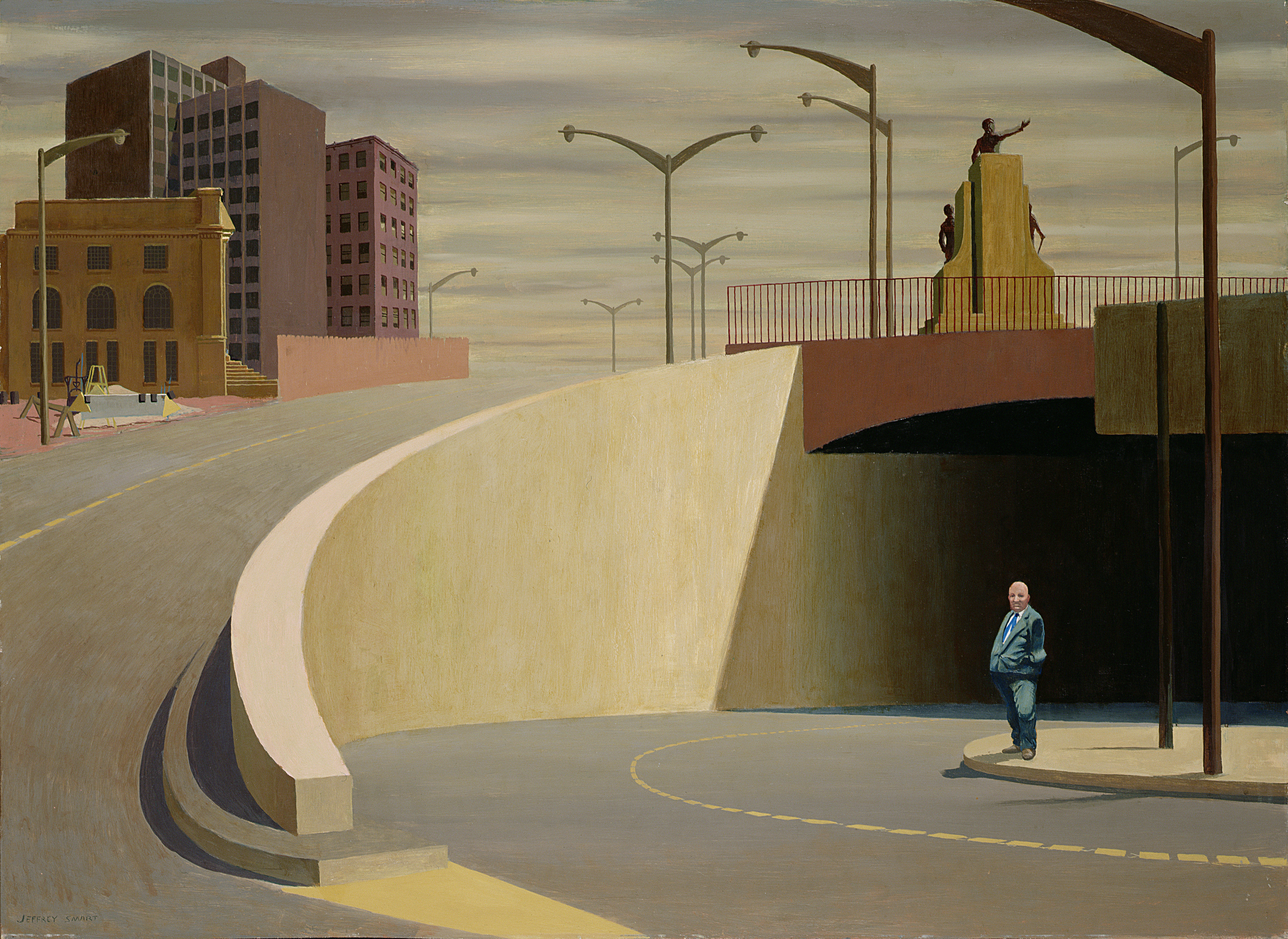 Cahill Expressway, 1962 (oil on plywood), Jeffrey Smart, National Gallery of Victoria, Melbourne / Bridgeman Images