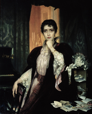 Anna Karenina, 1904 (oil on canvas) by Heinrich Matvejevich Maniser