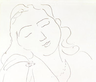 PFA166742 The Dream, 1943 (pen and ink on paper) by Henri Matisse/ Photo: Bonhams, London, UK