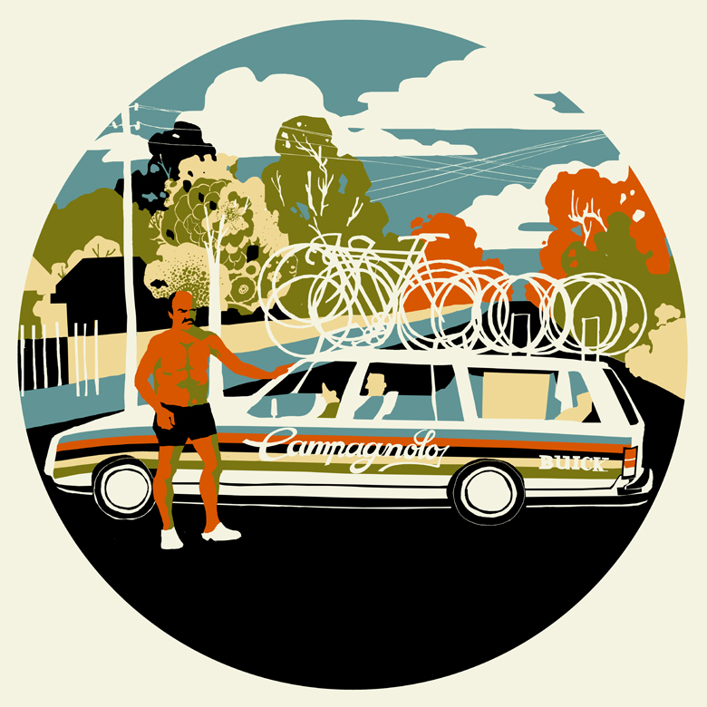 Campagnolo Team Car, 2013 (screen print), Eliza Southwood (Contemporary Artist) / Private Collection
