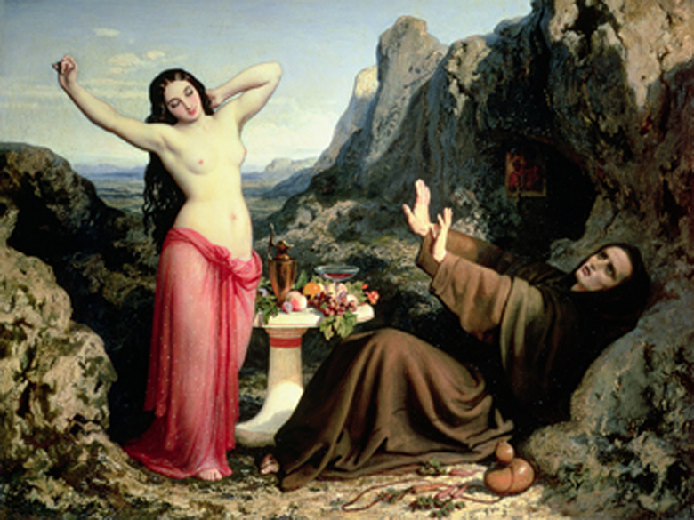The Temptation of St. Hilarion, Dominique Louis Papety © Wallace Collection, London, UK / Bridgeman Images