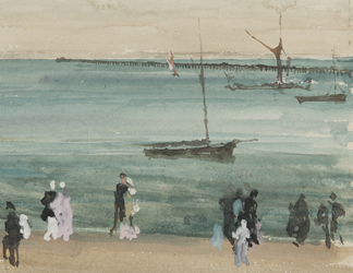 FSG324845 Southend Pier, 1883-84 (w/c on paper) by James Abbott McNeill Whistler (1834-1903)</BR>Freer Gallery of Art, Smithsonian Institution, USA