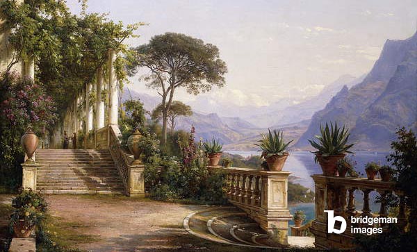 Loggia Fra Como, 1880 (Oil on Canvas), Carl Frederick Aagaard (1818-79) / Photo © Christie's Images / Bridgeman Images