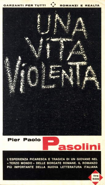 Cover of the Italian edition of “Una vita violenta”” by Pier Paolo Pasolini (1922-1975) 1965 / Photo © Archivio GBB / Bridgeman Images